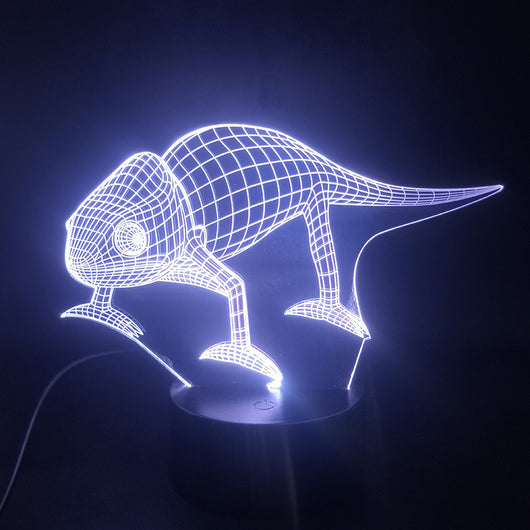 Lámpara 3D Ilusión Óptica Lagartija con Luz LED Degradada Multicolor - Image 16