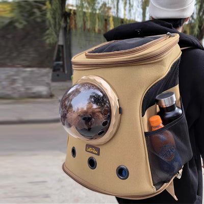 Mochila Transportadora para Perros y Gatos Medianos - Portátil y Cómoda