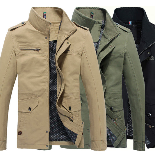 Chaqueta de Algodón Lavado para Hombre - Abrigo Casual Tallas Grandes Invierno