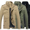 Chaqueta de Algodón Lavado para Hombre - Abrigo Casual Tallas Grandes Invierno