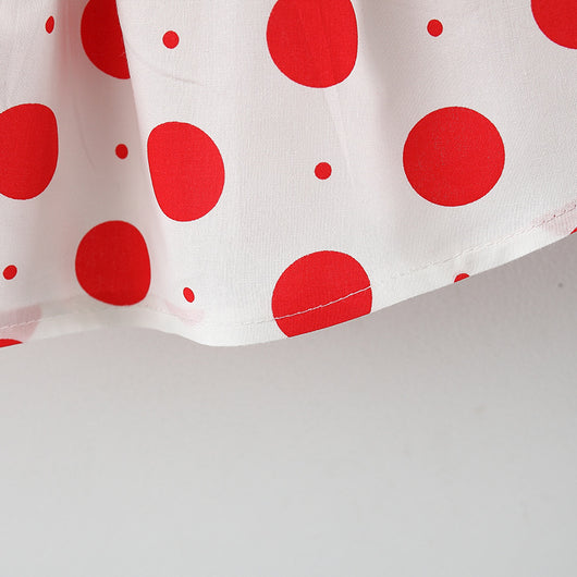 Conjunto Infantil Coreano con Lunares: Top Tirantes y Falda - Image 10