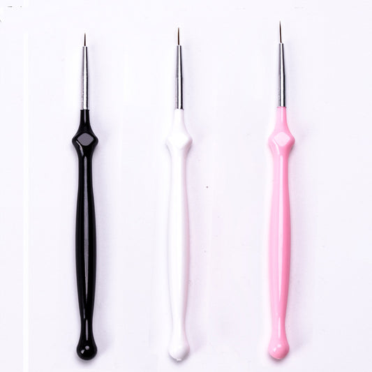 Set de 3 Pinceles para Grabado de Uñas - Herramientas Profesionales de Diseño