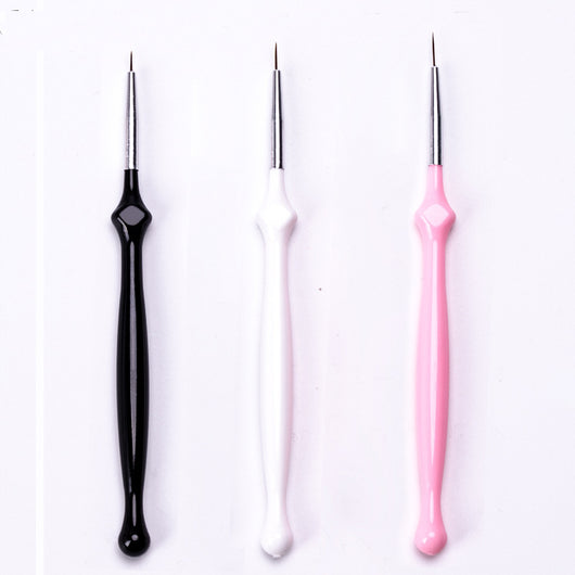 Set de 3 Pinceles para Grabado de Uñas - Herramientas Profesionales de Diseño