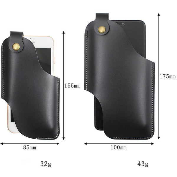 Cinturón de Cuero con Bolsillo Portátil para Celular
