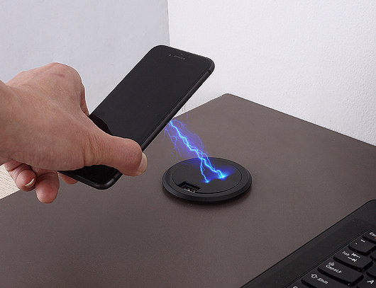Cargador Inalámbrico Empotrado 10W para Escritorio y Mesa de Comedor - Image 6