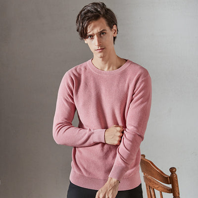 Suéter Tejido Cuello Redondo para Hombre - Pullover Otoño