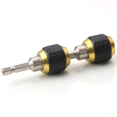 60mm quick-change hexagon handle joint with black rubber grip and gold-colored metal for power tools. - Image 5