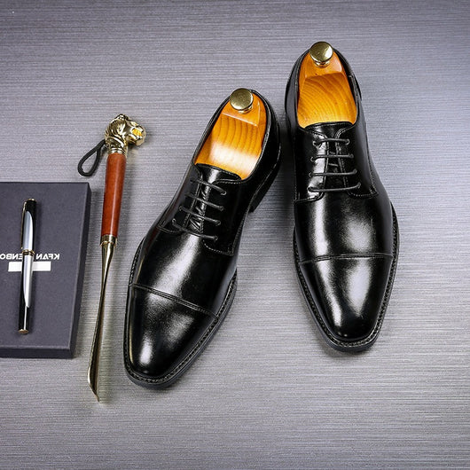 Zapatos de Cuero Ejecutivos Estilo Inglés para Hombre - Image 4