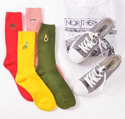 Pack de 4 Calcetines Estampados con Frutas