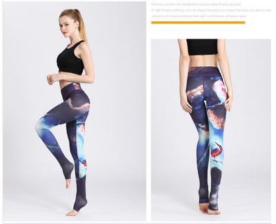 Pantalones de yoga cintura alta estampados para mujer - Diseño europeo y americano - Image 17