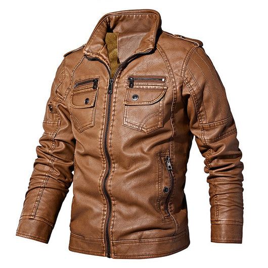 Chaqueta de Motociclista Casual de Invierno con Forro Polar para Hombre - Image 19