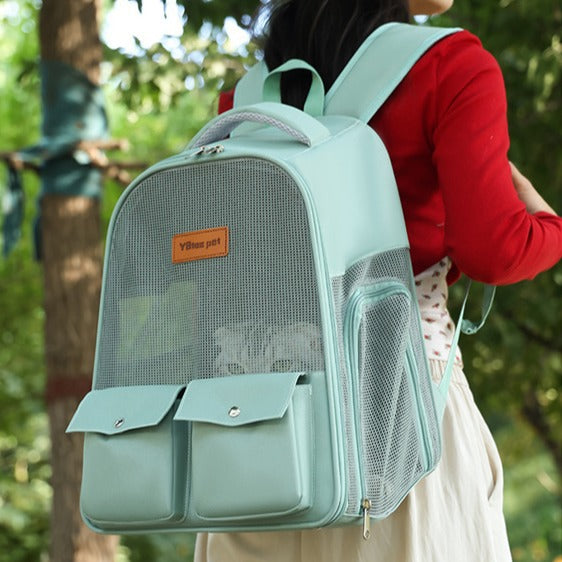 Mochila Transportadora Respirable para Mascotas - Gran Capacidad y Plegable