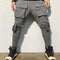 Pantalones de chándal Hip Hop con bolsillos grandes