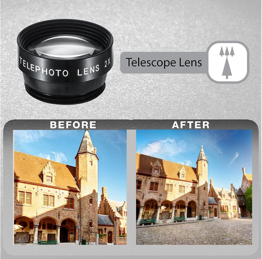 Kit de Lentes 5 en 1 para Celular: Fotografía Profesional Universal