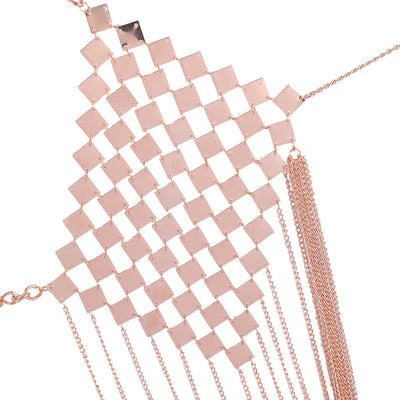 Cadena de cuerpo metálica con borlas para el busto - Image 3