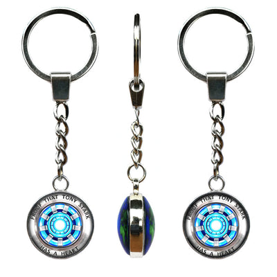 Llavero Doble Cara Corazón Iron Man con Piedra de Tiempo - Image 11