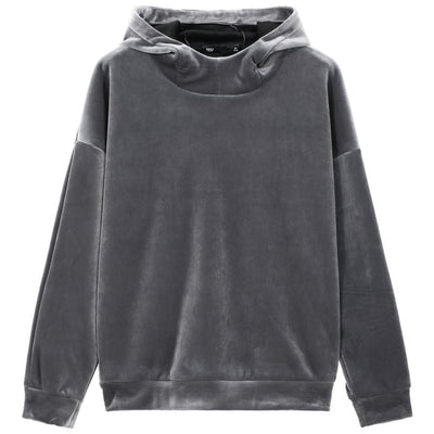 Chaqueta con Logo y Capucha de Terciopelo Grueso