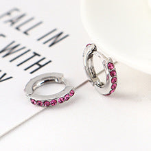 Aretes de Círculo Pequeño con Cristales de Imitación - Diseño Versátil - Image 12