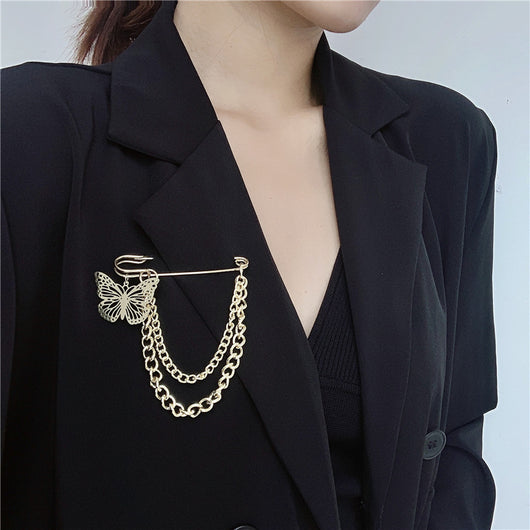 Broche Cadena Mariposa Retro Coreano - Accesorio Metal Tendencia Street Fashion - Image 7