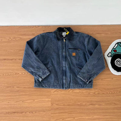 Chaqueta de Cuero con Cierre Tooling Corta y Ancha para Hombre - Image 8