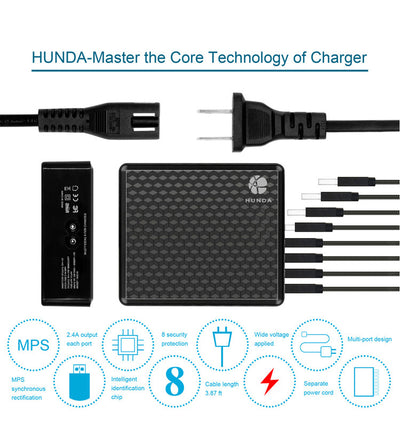Cargador USB múltiple de 8 puertos para celulares y dispositivos - Image 3