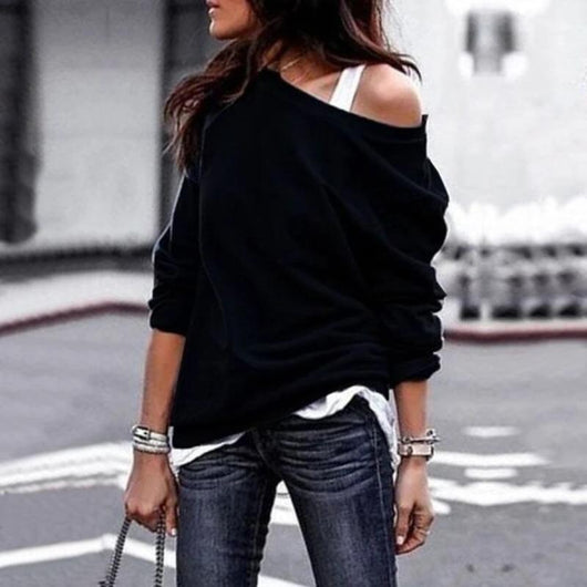 Blusa Clásica de Cuello Redondo y Manga Larga - Image 8