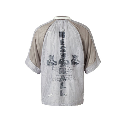 Sudadera Tipo Polo con Costuras Desgastadas para Hombre - Image 11