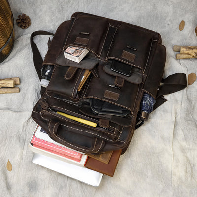 Mochila de Cuero para Viajes con Gran Capacidad - Image 2