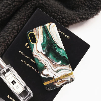Funda Marmolada Verde Tinta para iPhone 78plus - Acabado Brillante Suave