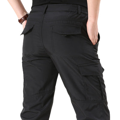 Pantalones Rectos de Cintura Media con Elástico para Hombre - Image 11