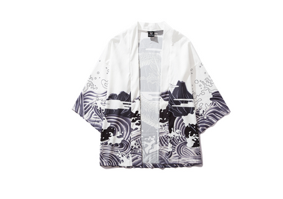 Cardigan Ukiyo-e con Diseño Pintado a Mano - Image 10