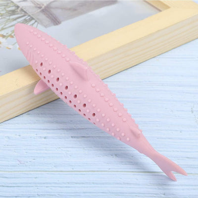 Juguete Interactivo de Silicona para Gatos - Forma de Pez con Hierba Gatera y Limpiador de Dientes - Image 5