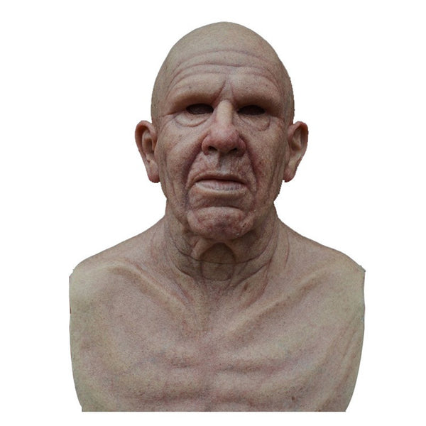 Máscara de Anciano con Cabello Blanco y Barba para Halloween - Image 13