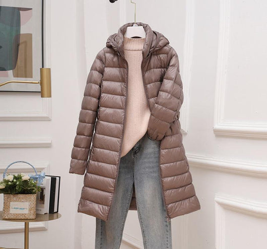 Chaqueta Acolchada Mujer Corta con Capucha Desmontable - Image 5
