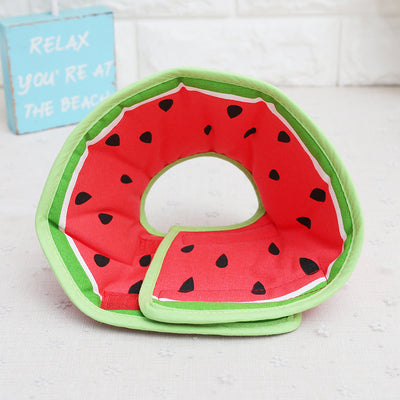 Collar Protector Acolchado con Patrón Frutas Donut para Perros - Recuperación Quirúrgica Ajustable - Image 7