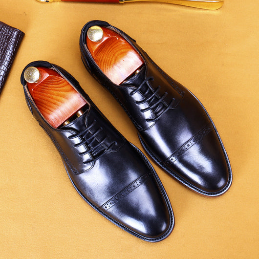 Zapatos de Cuero para Hombre Estilo Británico Clásico - Image 14