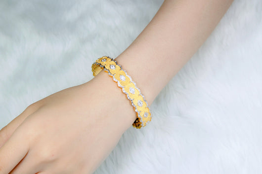 Pulsera de Encaje Cepillado Artesanía Italiana Estilo Europeo - Image 12