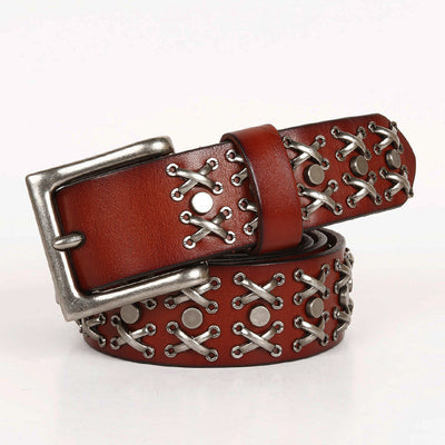 Cinturón de Cuero Knight para Mujer con Hebilla Remachada - Image 11
