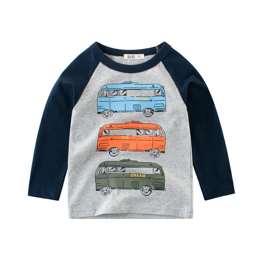 Camiseta Manga Larga Estilo Coreano para Niño