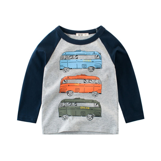 Camiseta Manga Larga Estilo Coreano para Niño