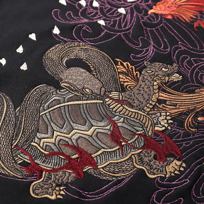 Sudadera con Capucha Dragón Tigre Bordada - Image 4