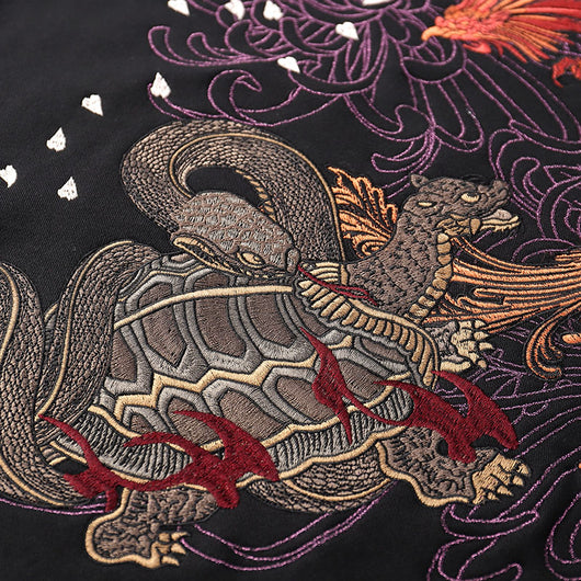 Sudadera con Capucha Dragón Tigre Bordada - Image 4
