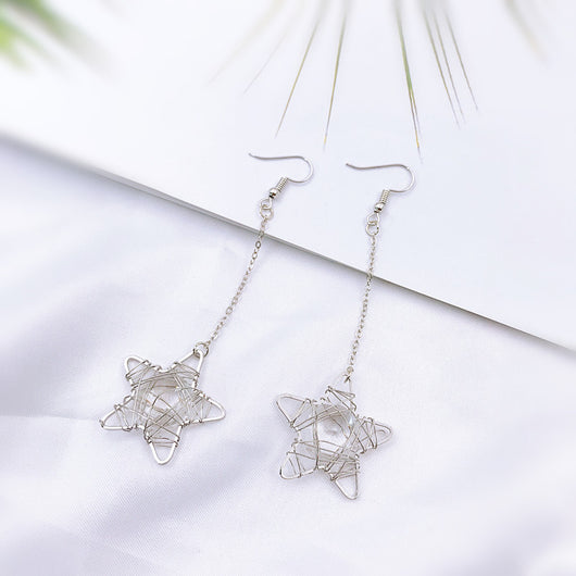 Aretes Coreanos Asimétricos con Flor de Perla y Moño - Image 23