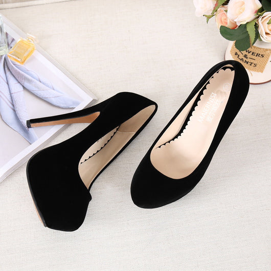 Zapatos de tacón alto con plataforma impermeables para mujer - Image 5