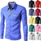 Camisa Manga Larga Clásica para Hombre - Estilo Europeo y Americano