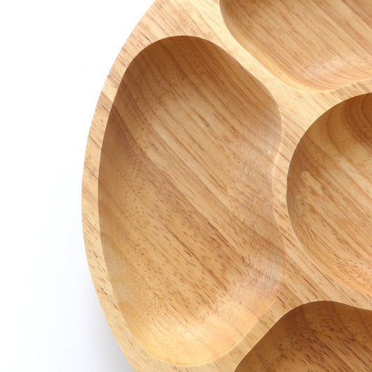 Plato de Madera Maciza con Diseño Reticular - Image 4