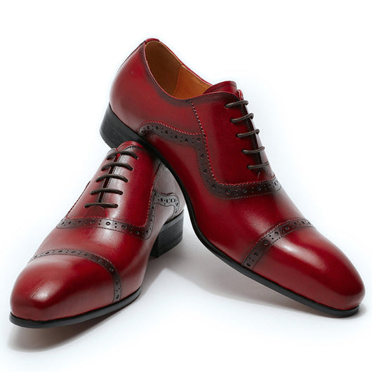 Zapatos de Negocios Artesanales de Tres Secciones para Hombre - Image 16