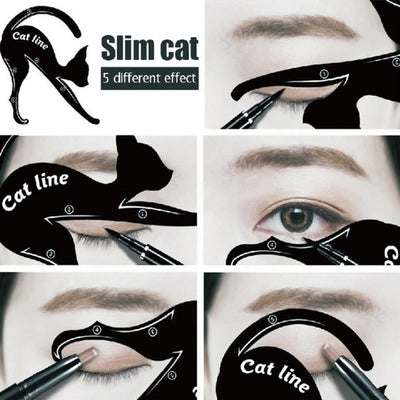Plantilla de Delineador Felino y Sombra de Ojos - Herramienta de Maquillaje Cat Eye - Image 2