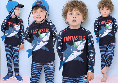 Traje de Baño Deportivo con Protección Solar para Niños - Image 2