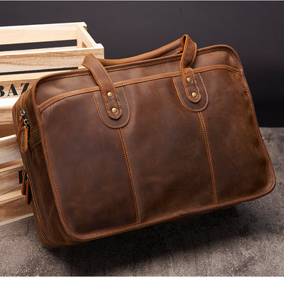 Maletín Ejecutivo de Cuero Crazy Horse Vintage - Gran Capacidad para Hombre - Image 6